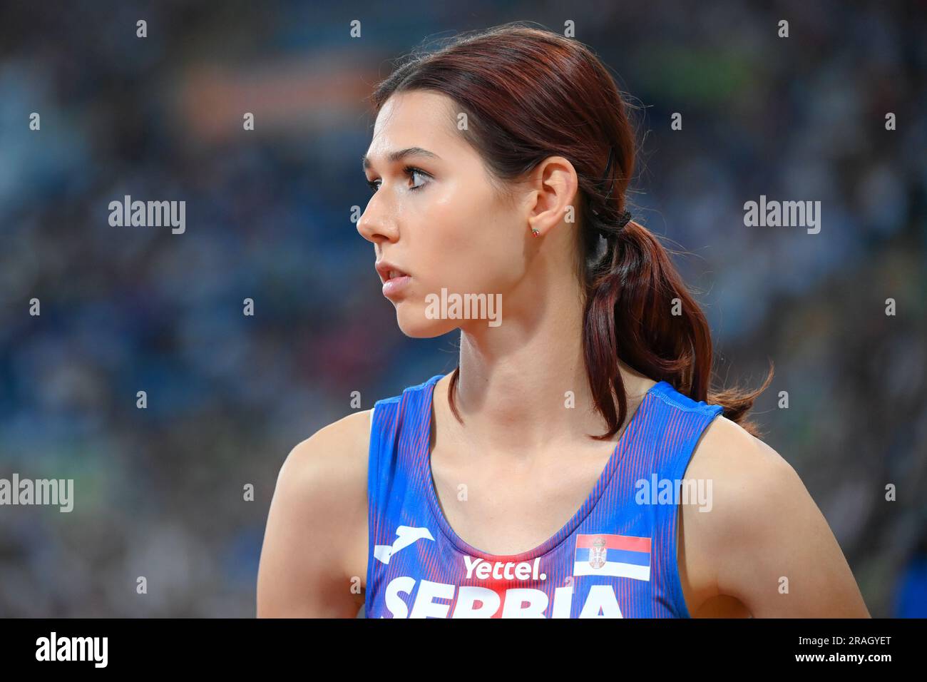 Angelina Topic (Serbia). High Jump bronze medal. European Championships Munich 2022 Stock Photo