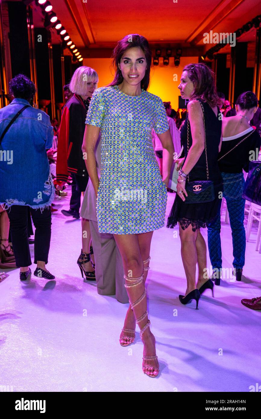 Paris, France. 03rd July, 2023. Iranian model Farnoush Hamidian attends