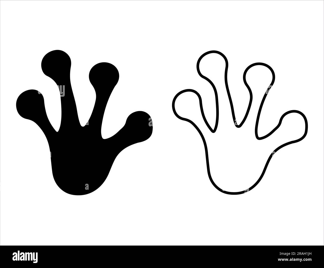 Set of Frog Feet Silhouette Stock Vector Image & Art Alamy