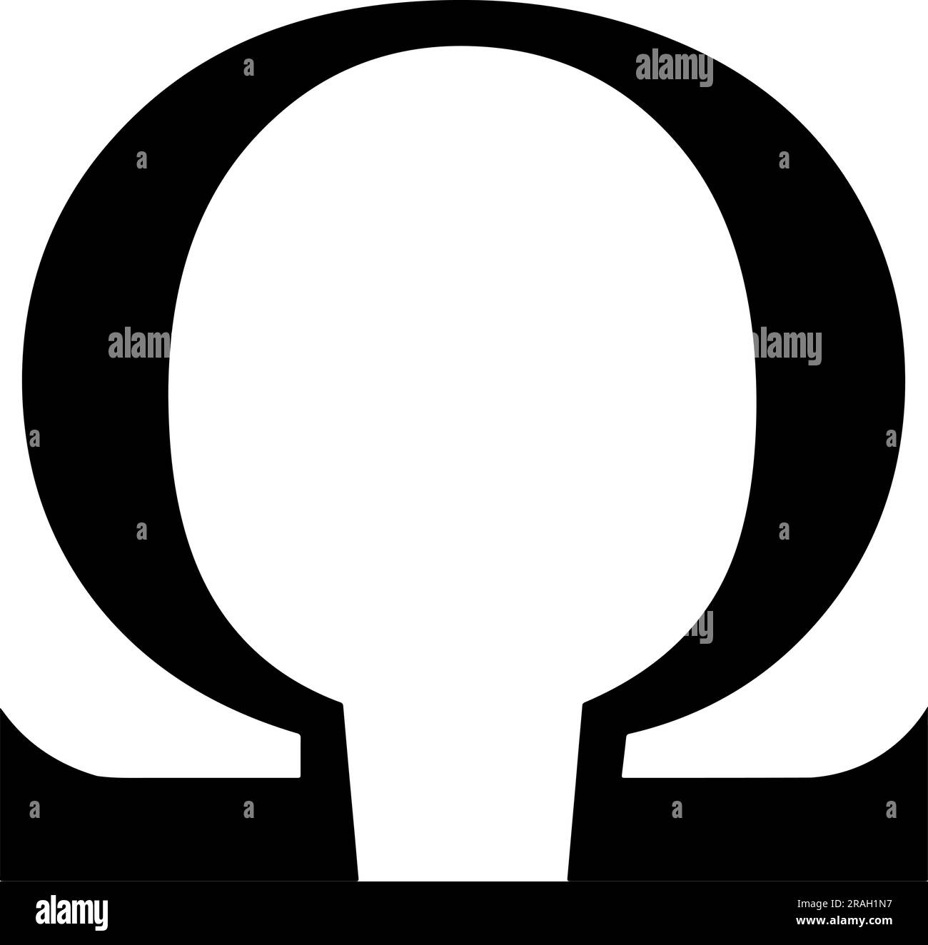 Omega icon Silhouette Stock Vector