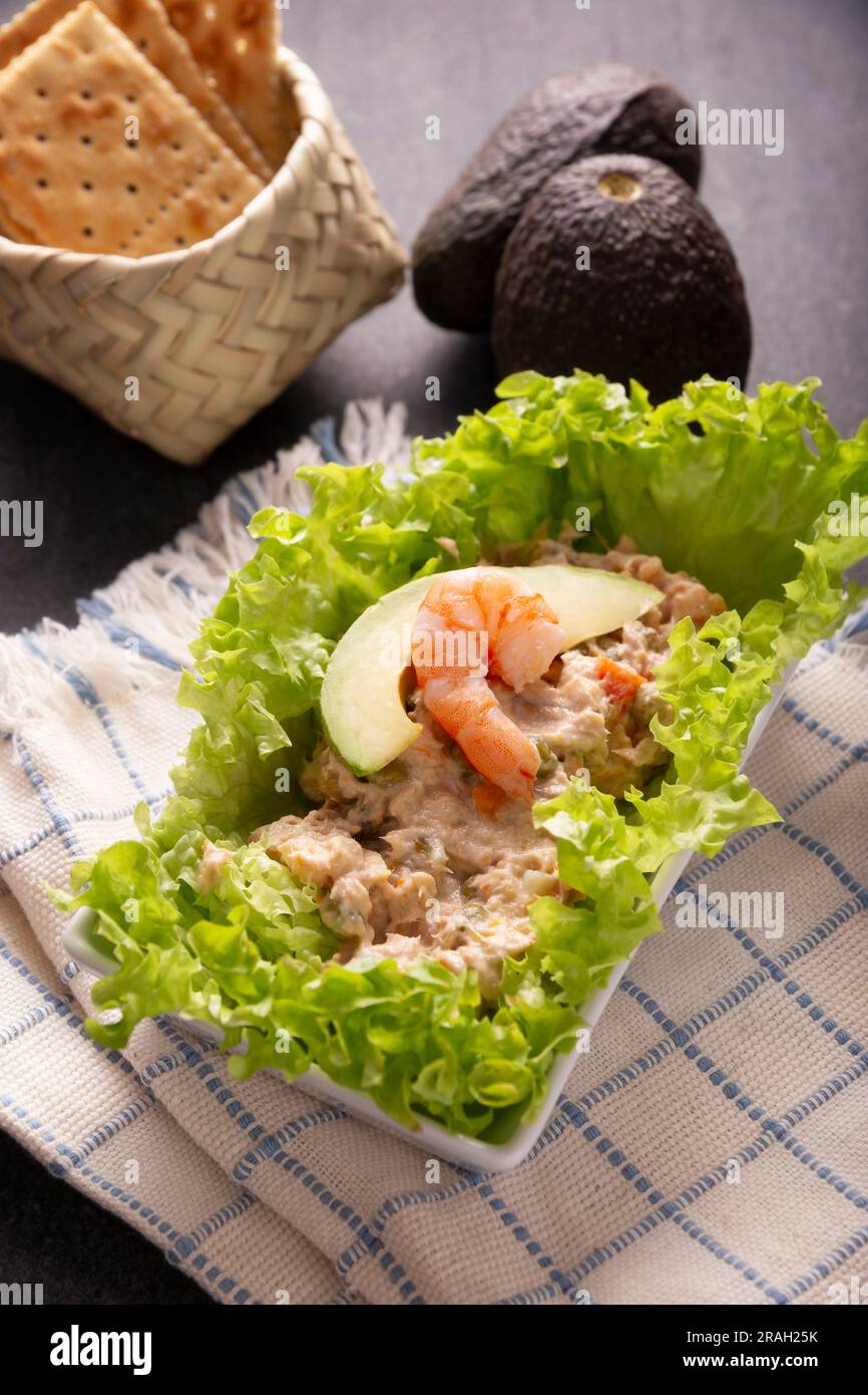 Tuna salad. Very popular dish in many countries, it is a quick, simple