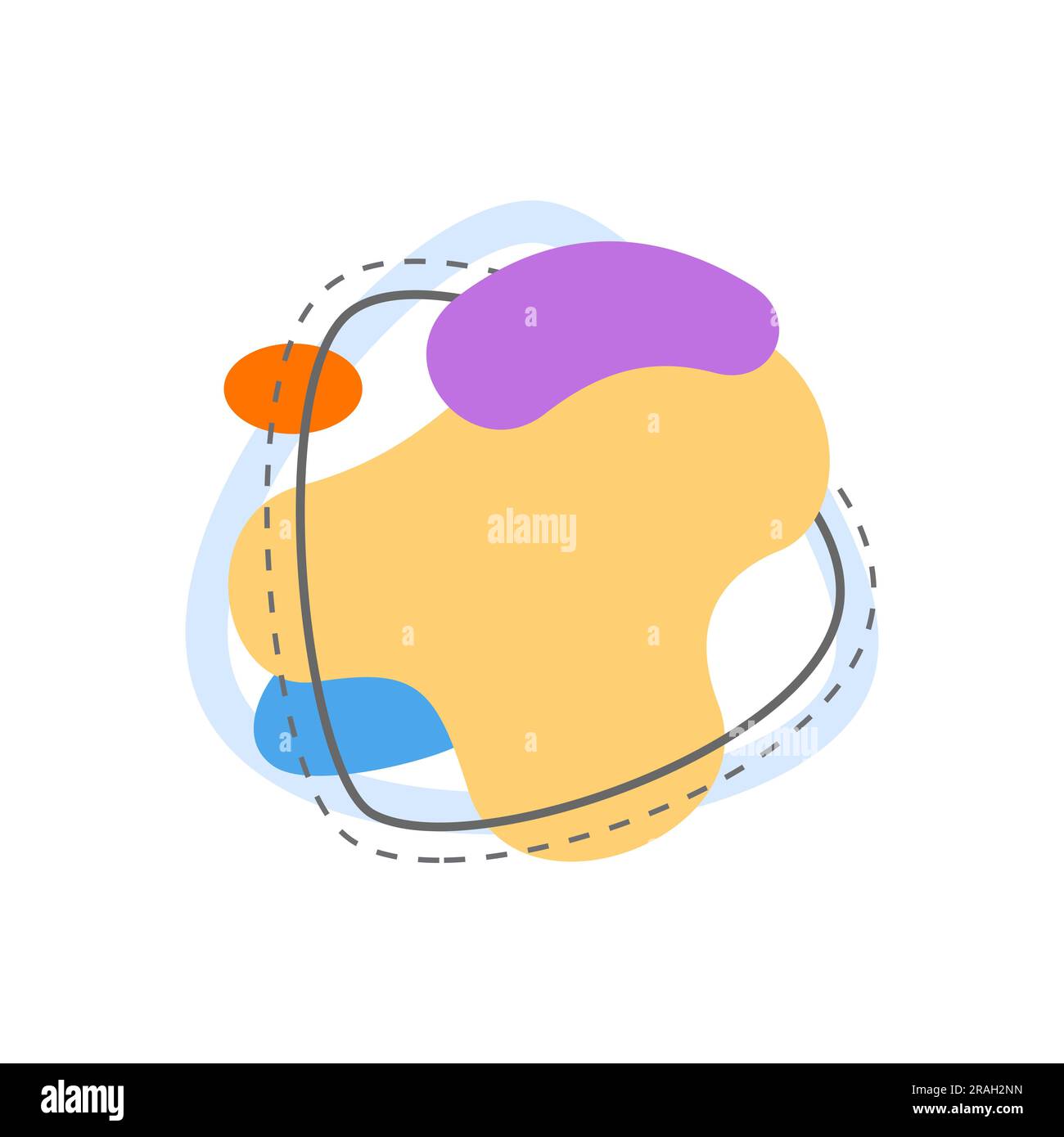 Abstract organic liquid blob and fluid shapes and dynamic elements set ...