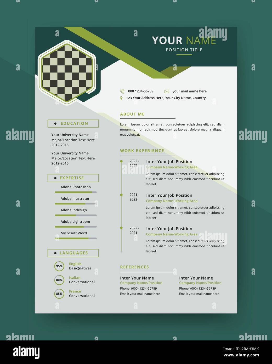 Creative and minimalist resume - Creative And Minimalist Resume Or Cv Template Design With Business Jobs Cover Letters Job Applications And Curriculum Vitae Template Layout 2RAH3MK 