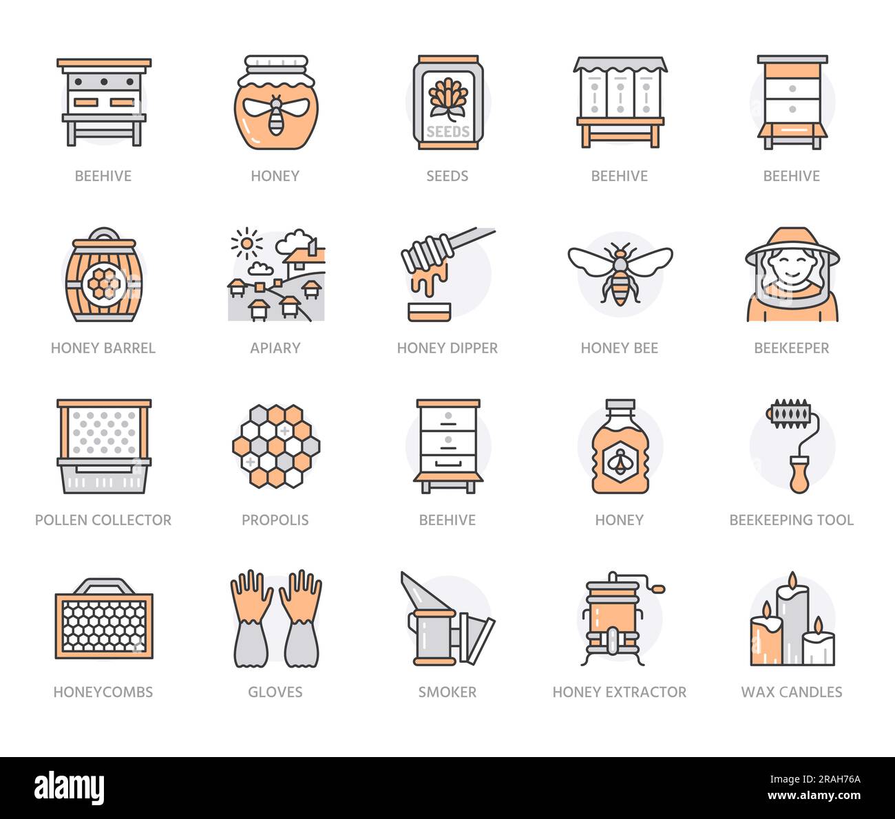 Honey extractor honey processing Stock Vector Images - Alamy