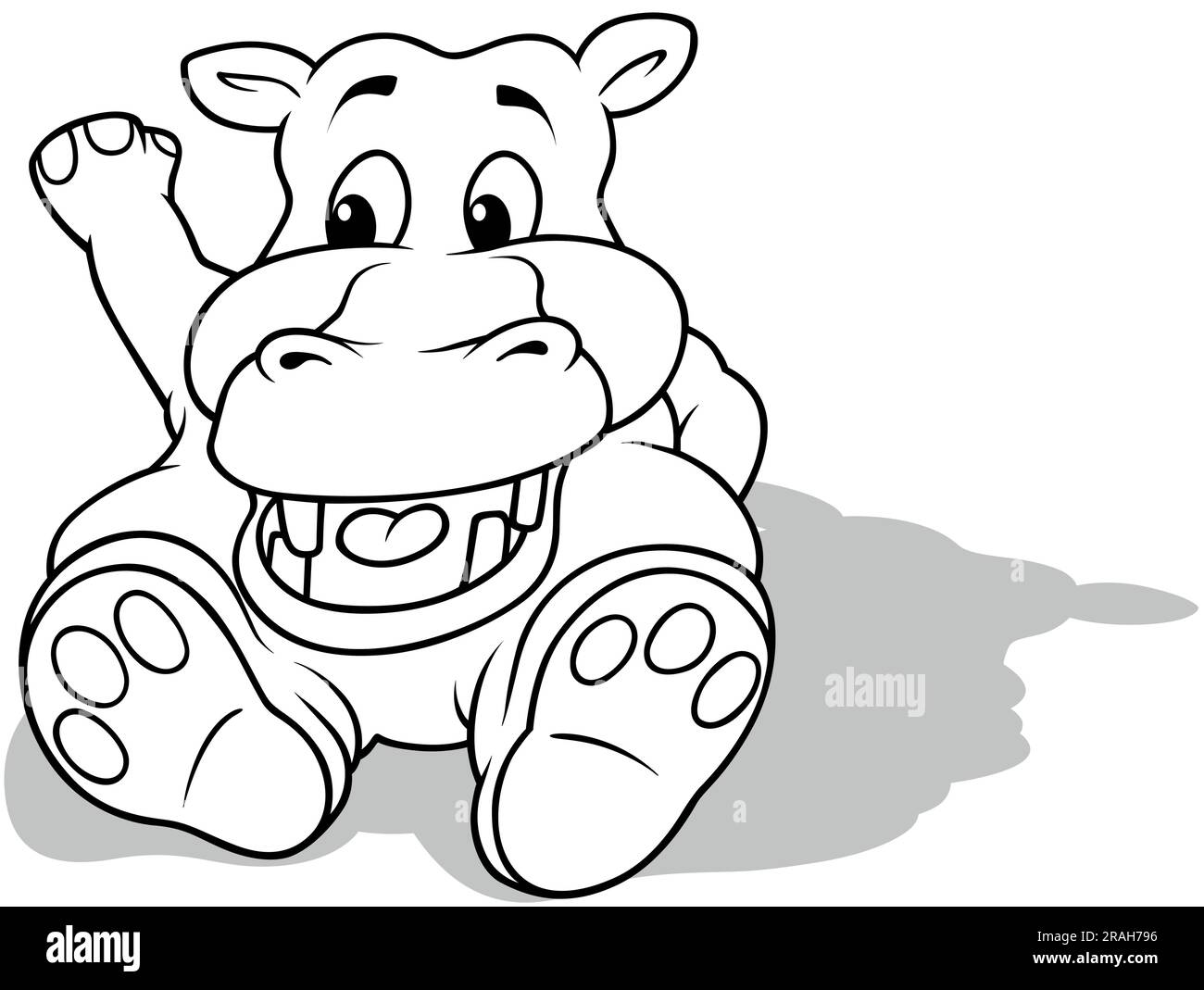Hippo drawing Cut Out Stock Images & Pictures Alamy