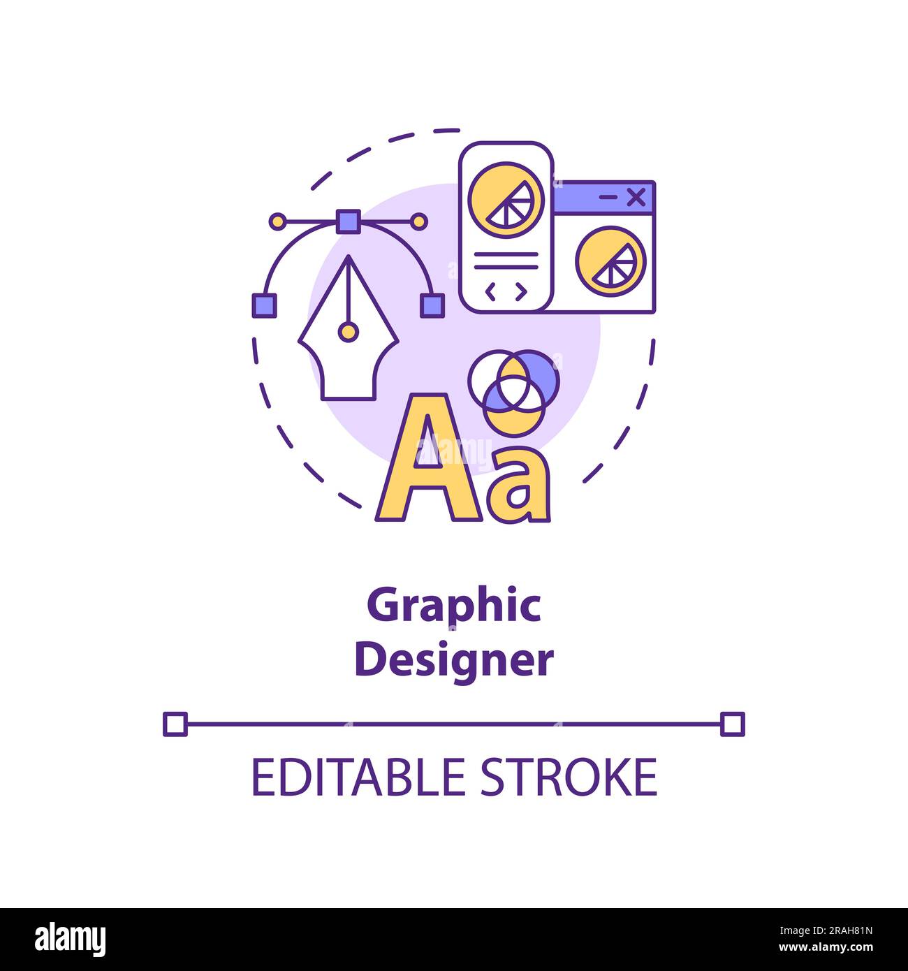 Graphic designer concept icon Stock Vector Image & Art - Alamy