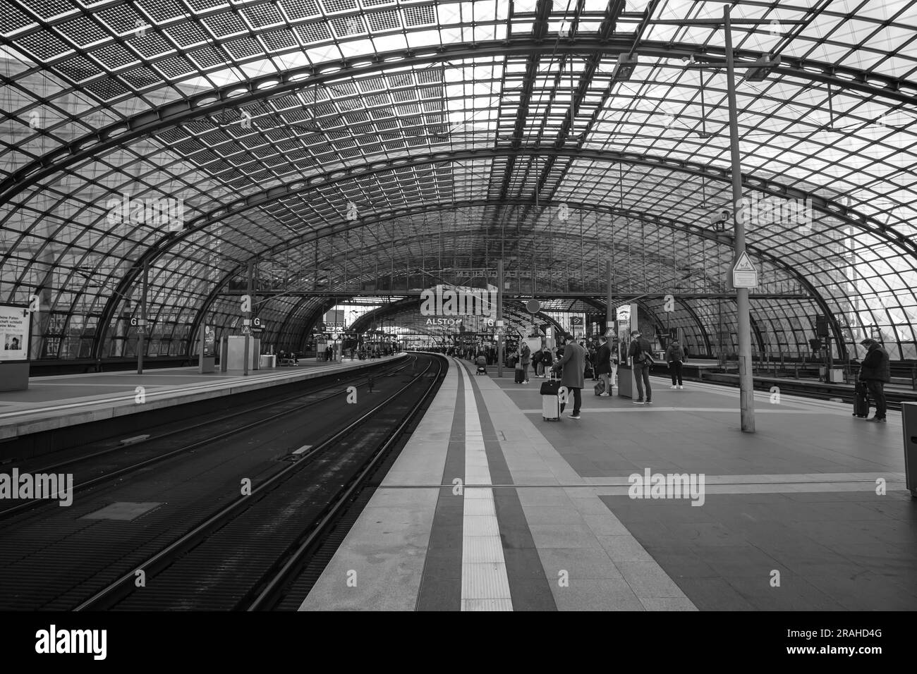 Berlin, Germany - April 19, 2023 : View of the central rail station of ...