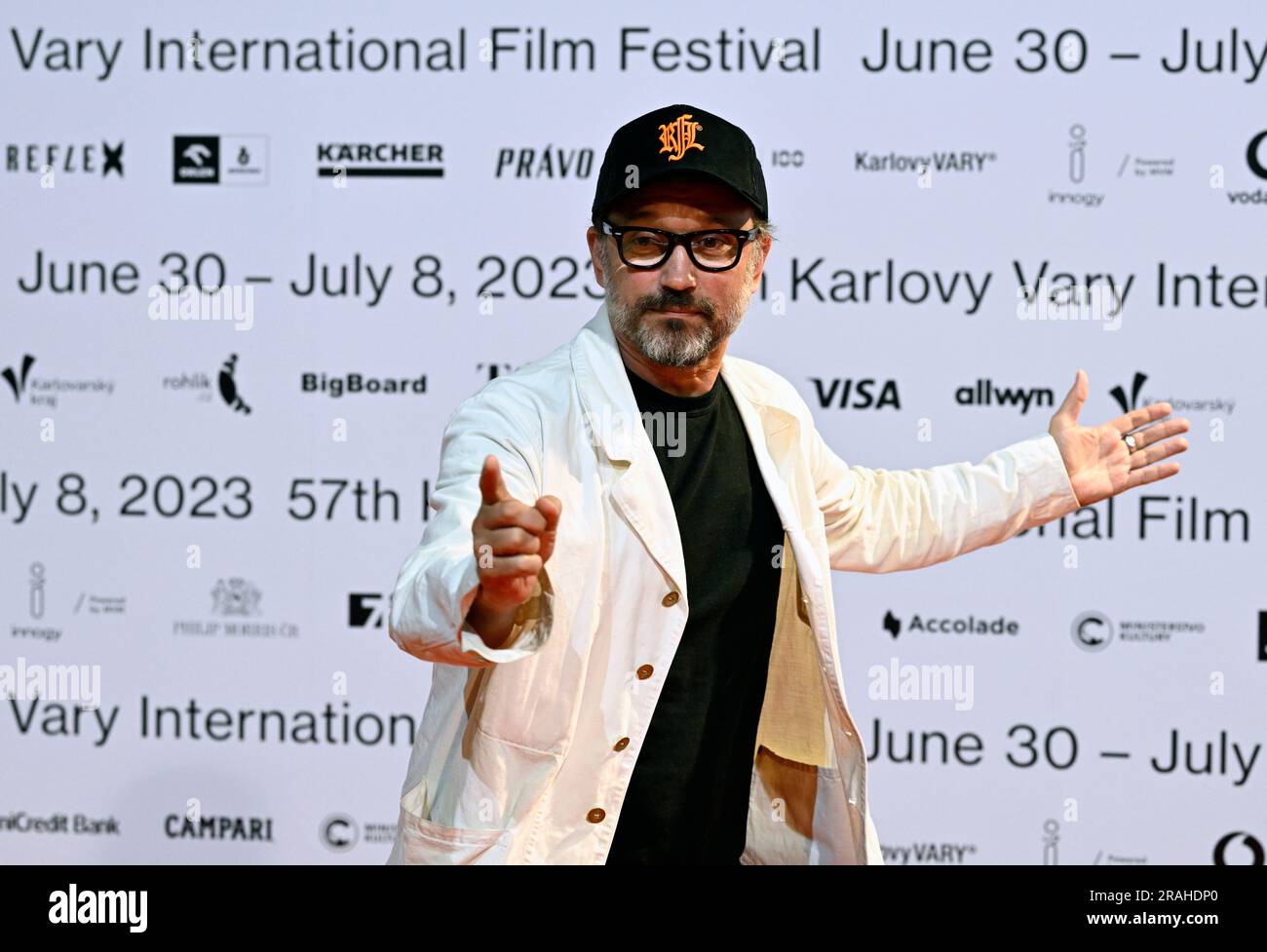 Karlovy Vary, Czech Republic. 03rd July, 2023. A Swiss actor and director Vincent Perez presented his new directorial project, The Edge of the Blade, within the 57th Karlovy Vary International Film Festival (KVIFF), on July 3rd, 2023, in Karlovy Vary, Czech Republic. Credit: Katerina Sulova/CTK Photo/Alamy Live News Stock Photo