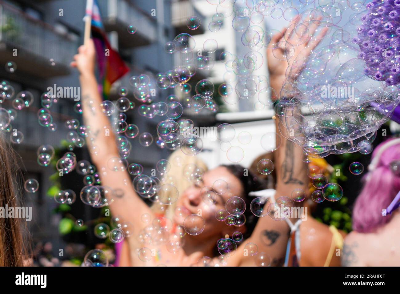 Oslo 20230701.The Pride Parade goes from Greenland to Pride Park on