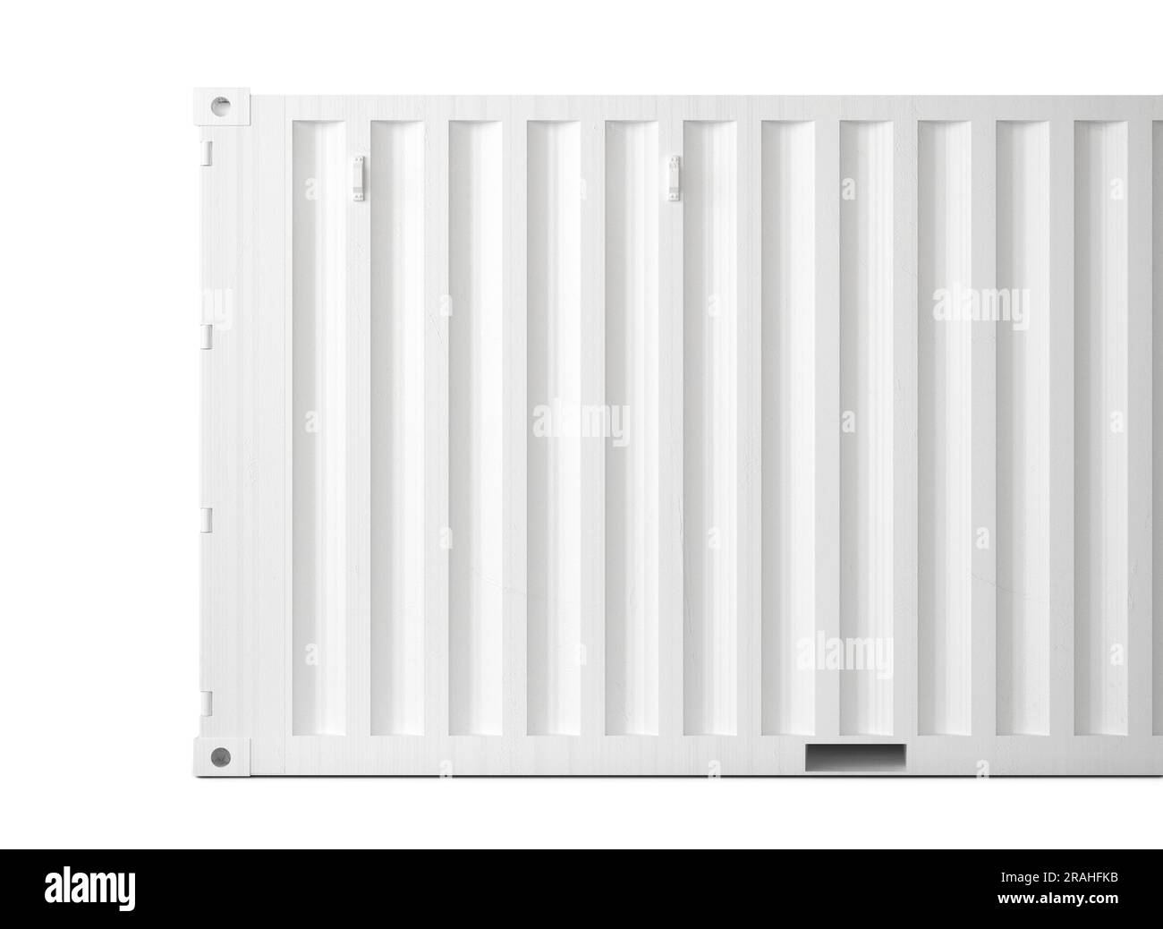 3d rendering of white container cargo on white background Stock Photo ...