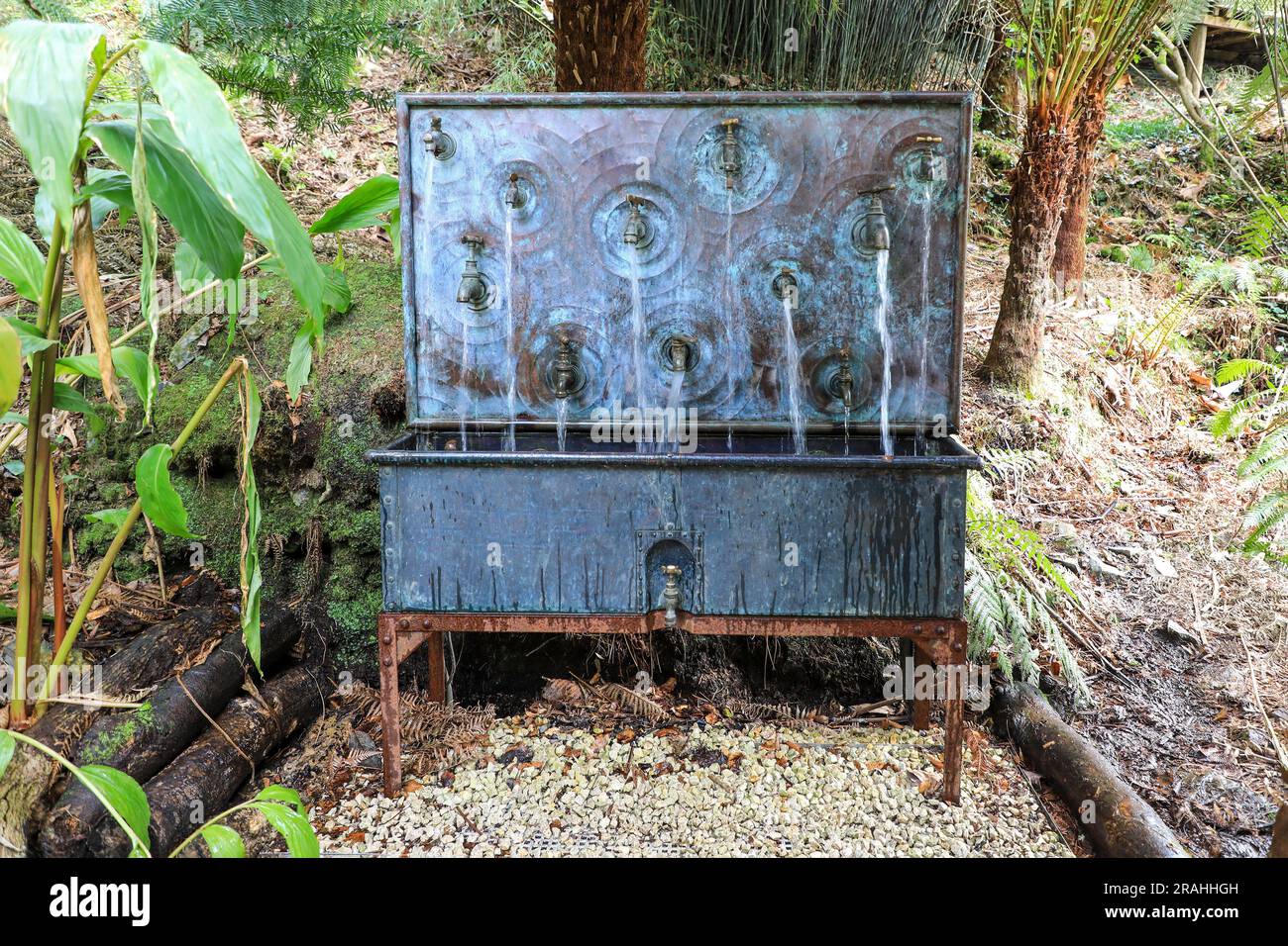 Wall of Taps by Michael Johnson, Tremenheere Sculpture Gardens near