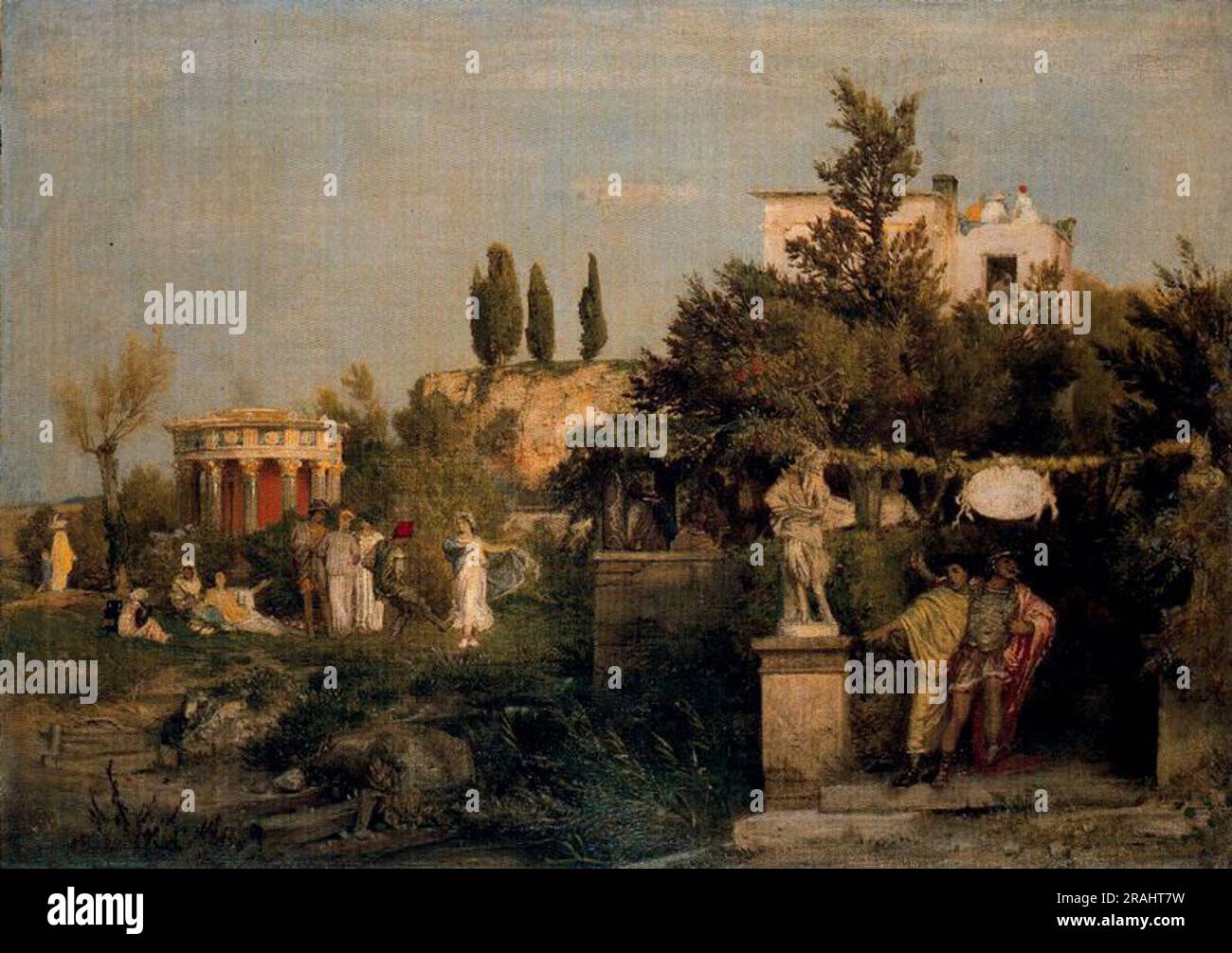 Tavern Rome Tavern in ancient Rome 1867 by Arnold Böcklin Stock Photo - Alamy