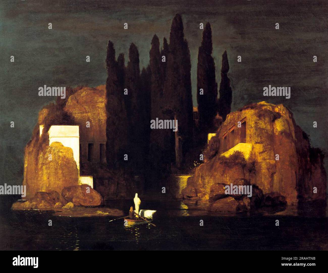 The Isle of the Dead 1880 by Arnold Böcklin Stock Photo