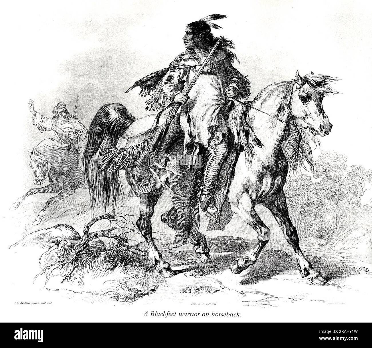Blackfeet warrior on horseback hi-res stock photography and images - Alamy