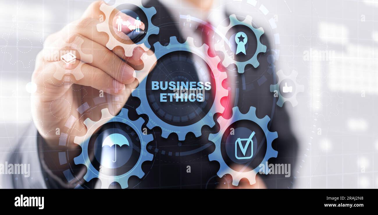 Business Ethics Honesty Integrity Concept. Universal background for presentation. Stock Photo