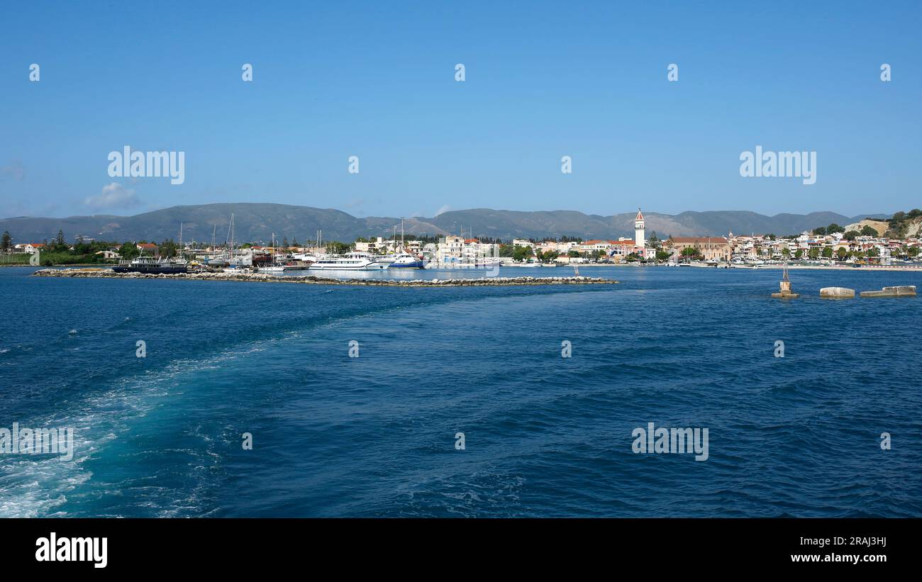 port of Zakynthos town on Zakynthos Island, Greece Stock Photo