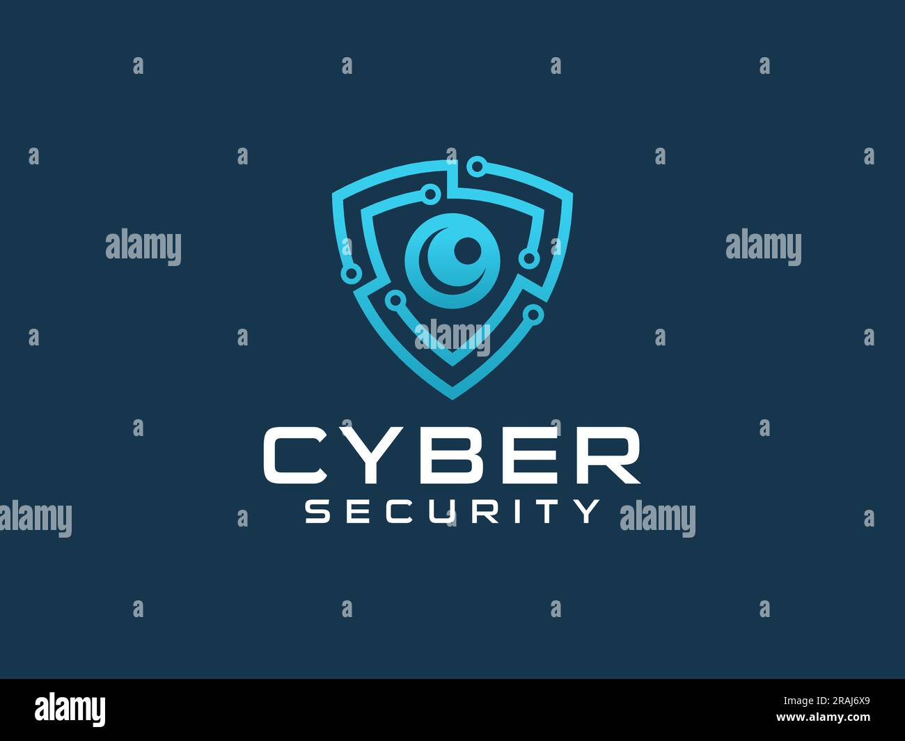 security logo technology for your company, shield logo for security data. Stock Vector