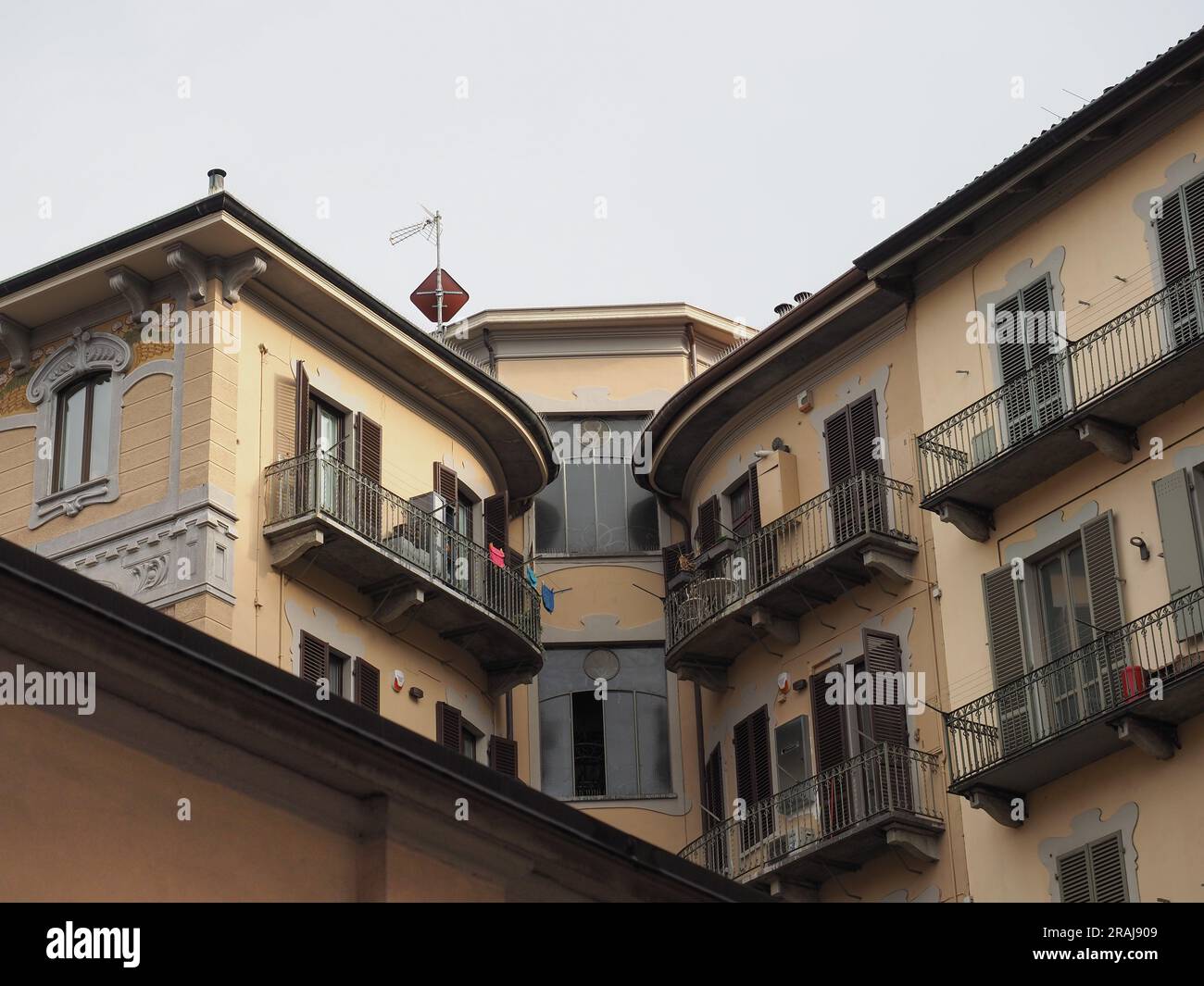 Casa Crescent liberty house in Turin, Italy Stock Photo