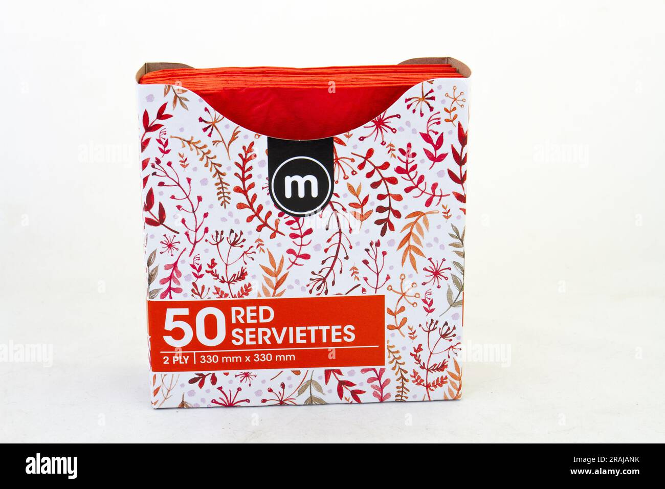 Johannesburg, South Africa fifty red serviettes from Massmart