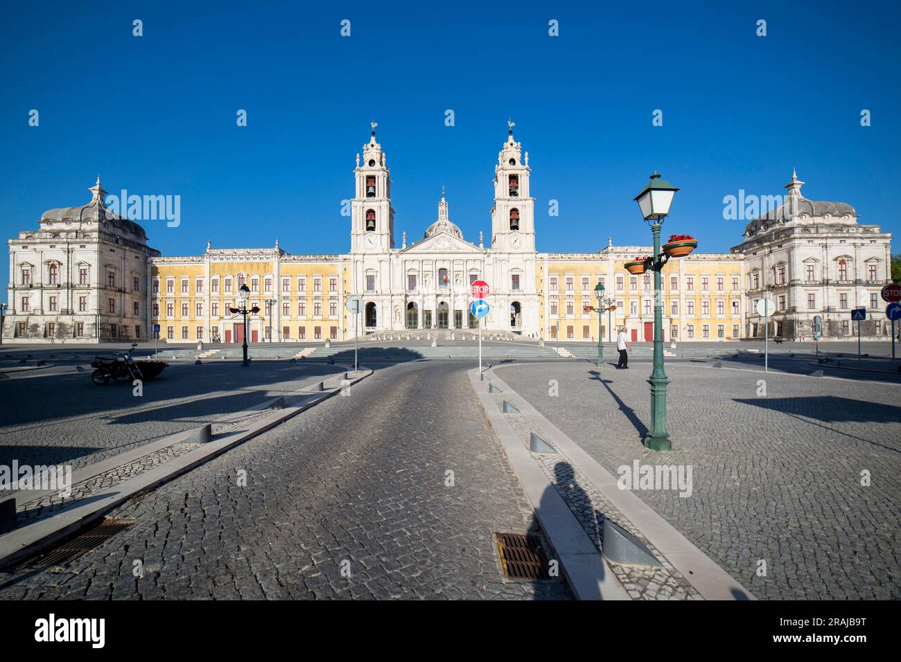 Mafra National Palace or Mafra Convent Baroque architectural ensemble, formed by a royal palace, basilica [church], convent, garden and tapade [huntin Stock Photo