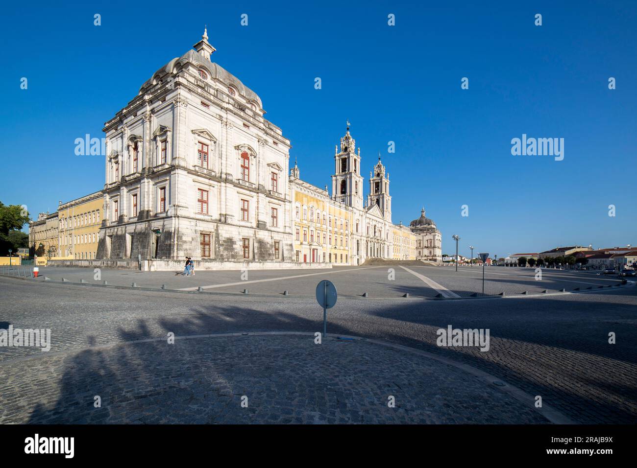 Mafra National Palace or Mafra Convent Baroque architectural ensemble, formed by a royal palace, basilica [church], convent, garden and tapade [huntin Stock Photo