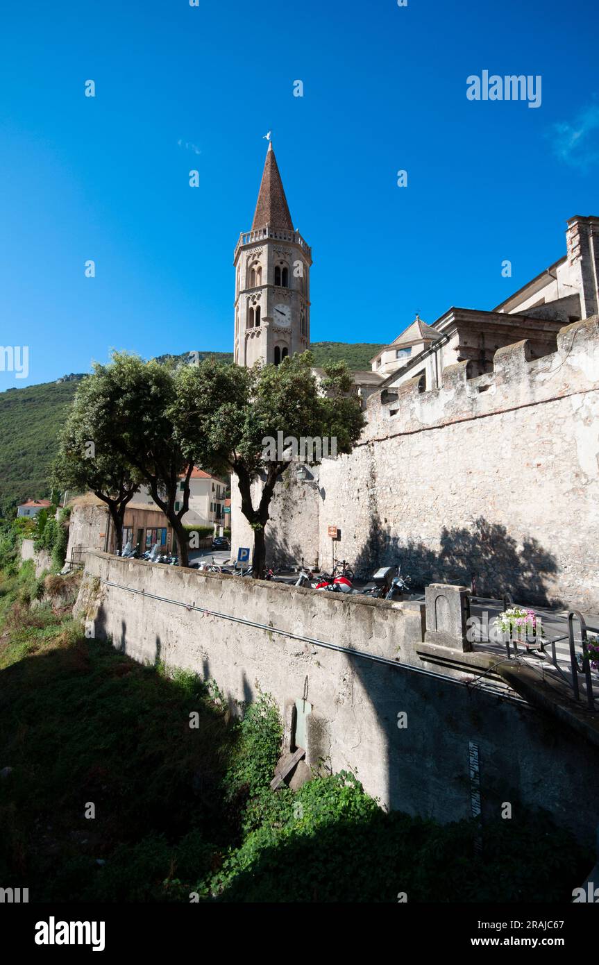 Italy, Liguria, Basilica di San Biagio Church, Belfry Stock