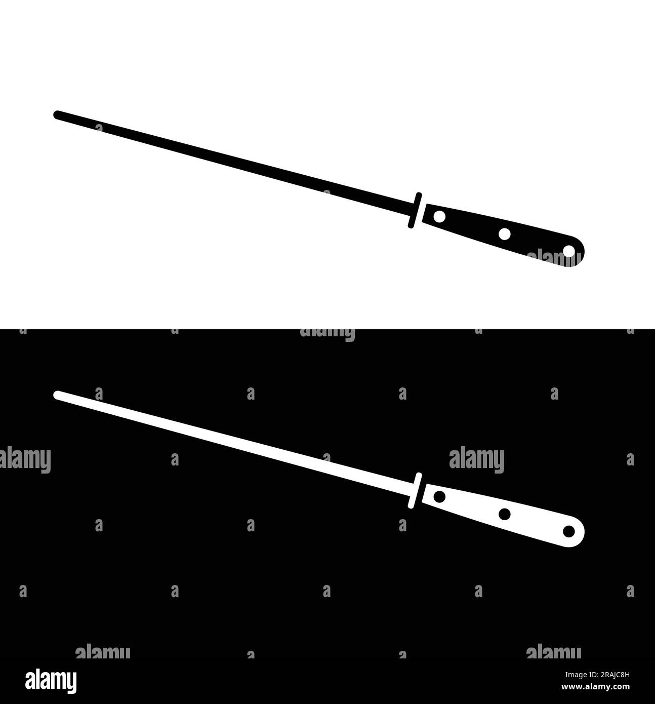 Honing rob flat silhouette vector. Black and white kitchen appliance ...