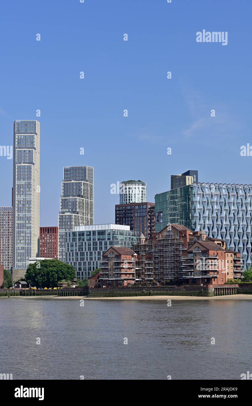 Nine Elms with the American Embassy, Vauxhall, South London, United Kingdom Stock Photo