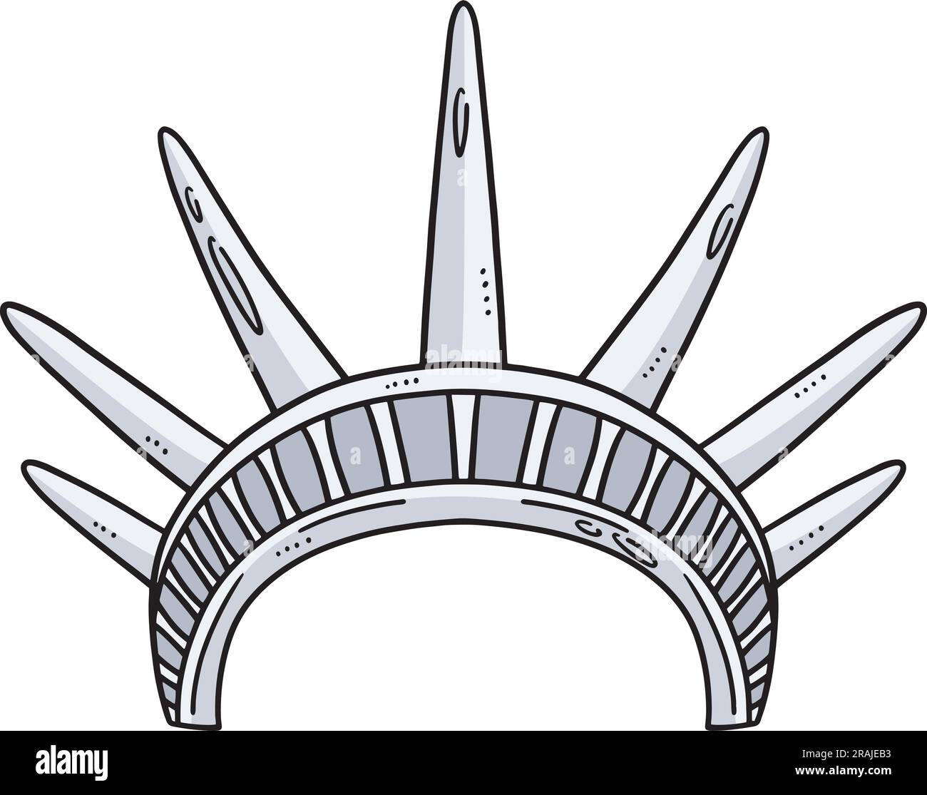 Statue Of Liberty Crown Cartoon Colored Clipart Stock Vector Image statue-of-liberty-crown-cartoon-colored-clipart-stock-vector-image