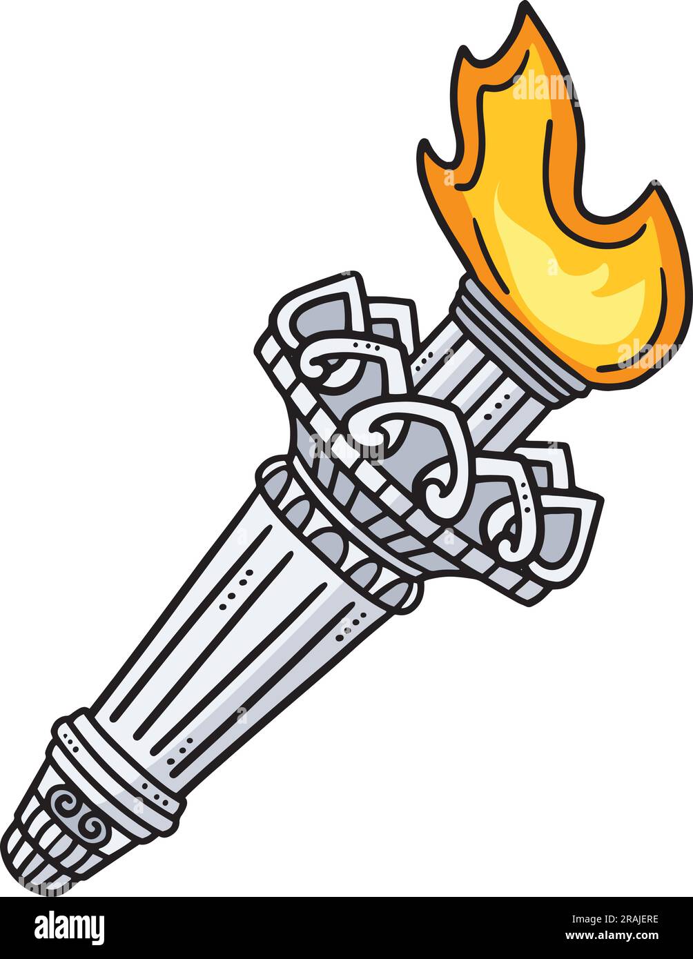 Statue of Liberty Torch Cartoon Colored Clipart Stock Vector Image