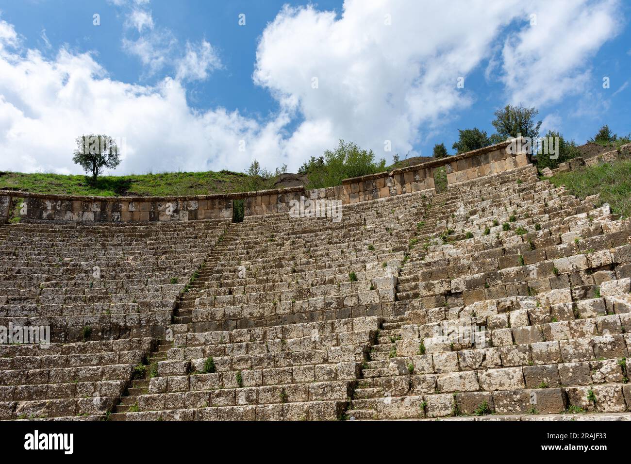 Roman theater stairs of Cuicul town in Setif, Algeria. UNESCO world ...