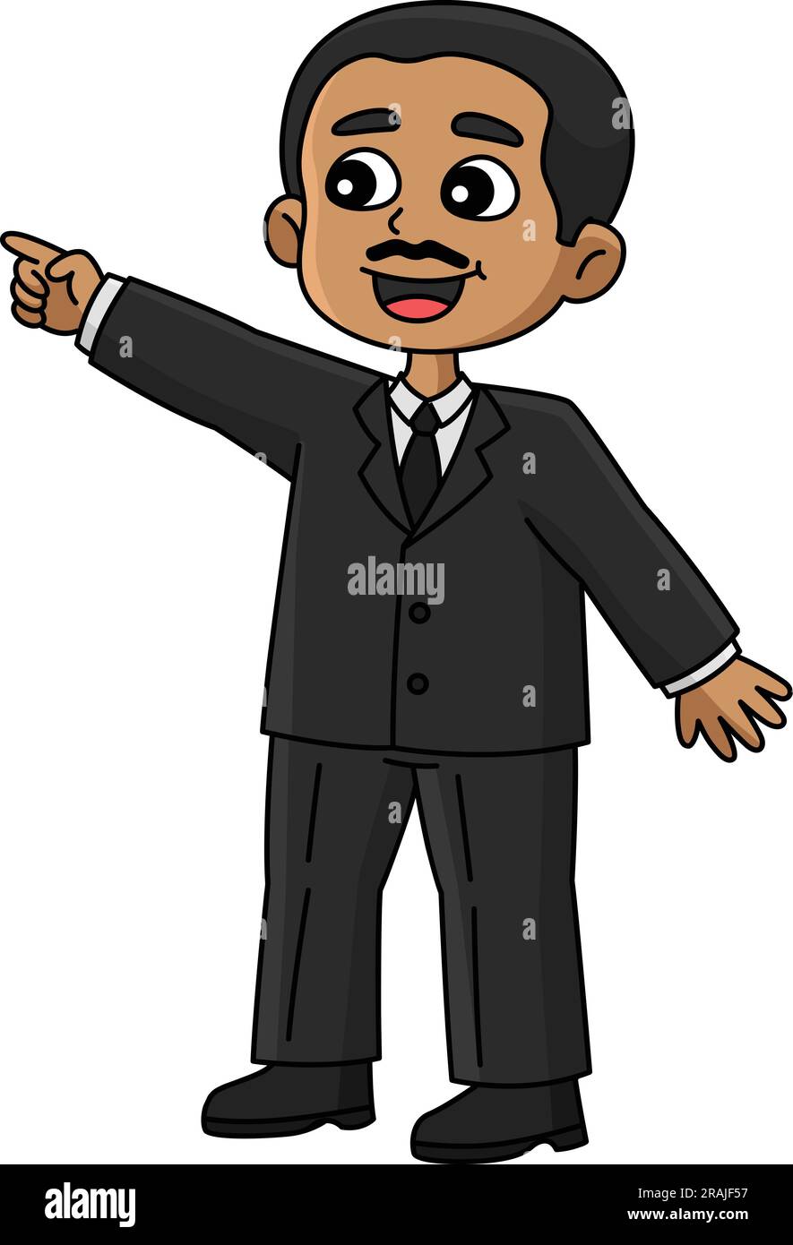 Martin Luther King of Juneteenth Cartoon Clipart  Stock Vector