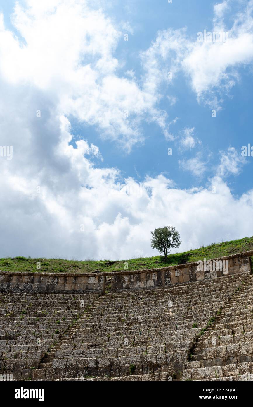 Roman theater stairs of Cuicul town in Setif, Algeria. UNESCO world ...