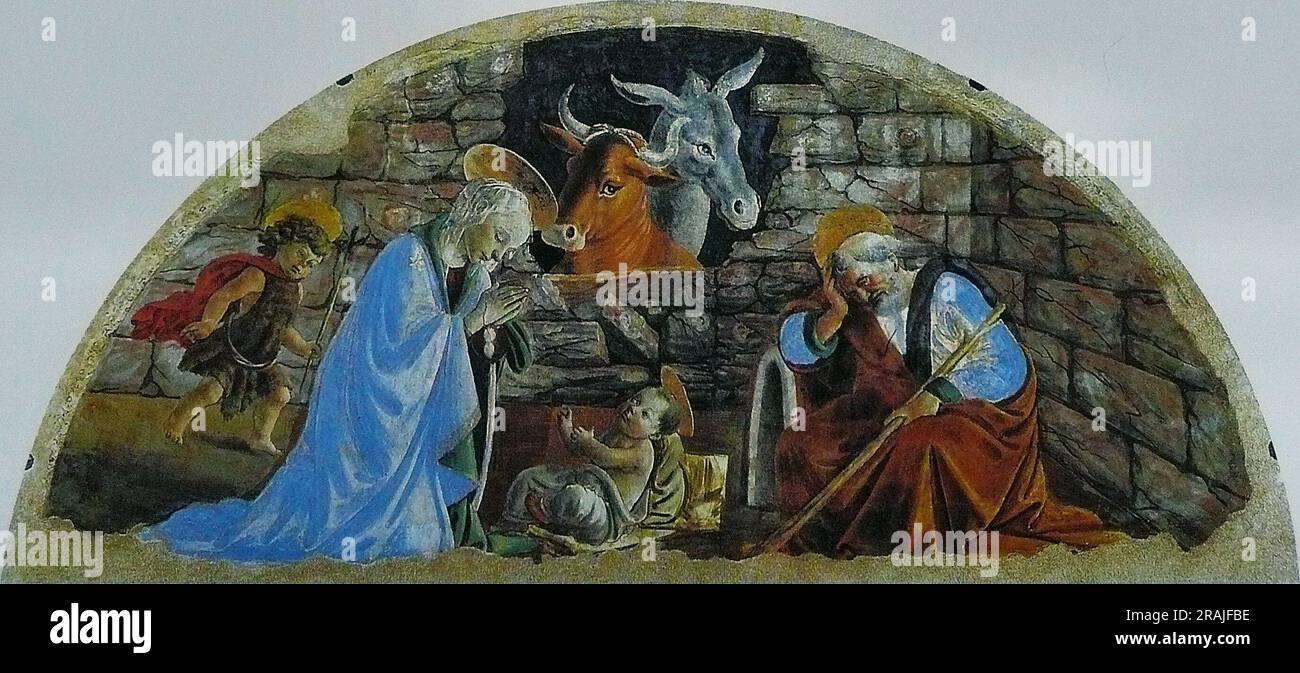 Adoration of the Child 1478 by Sandro Botticelli Stock Photo - Alamy