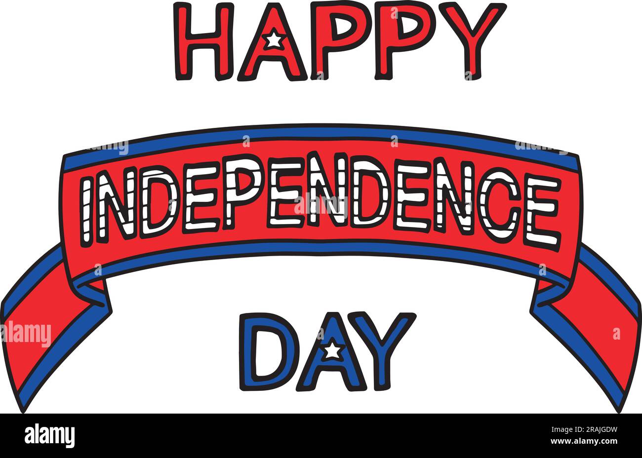 Happy Independence Day Cartoon Colored Clipart Stock Vector Image & Art