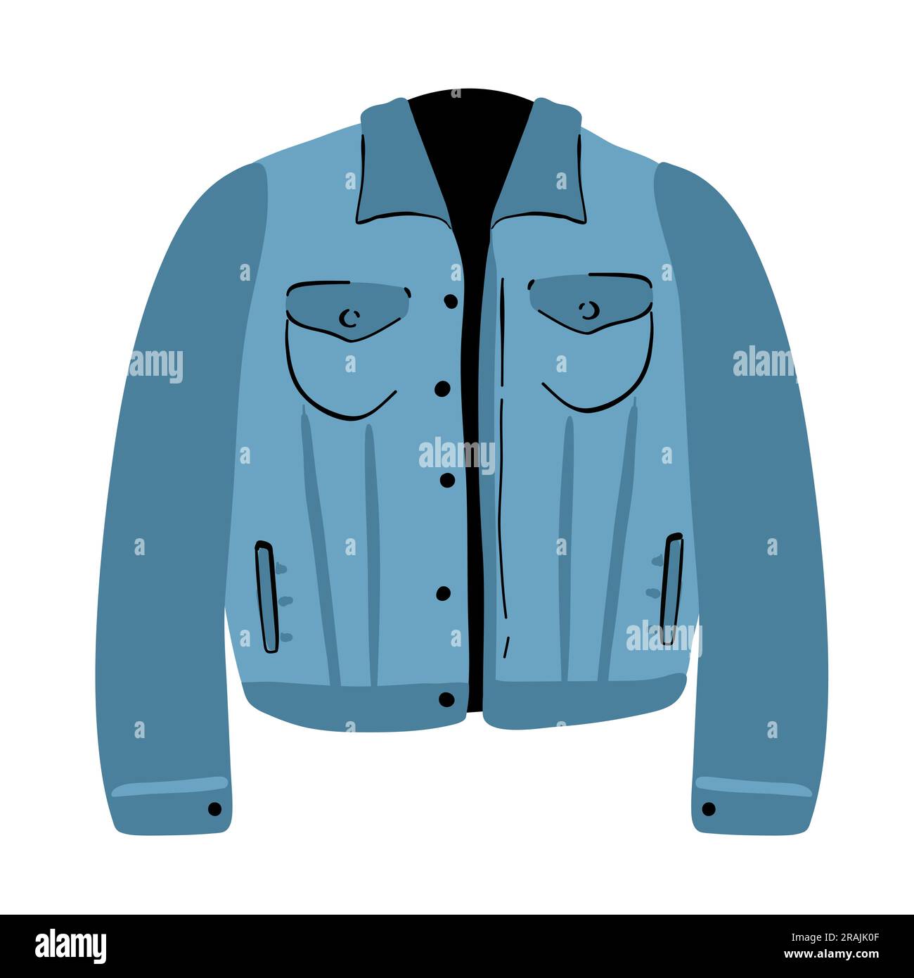 Vector Cartoon Classic Blue Denim Jacket Stock Vector Image & Art - Alamy