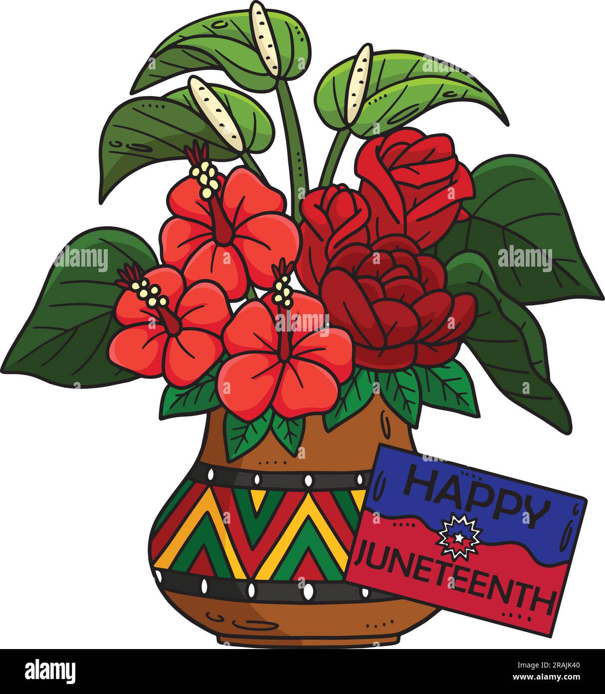 Flowers Cartoon Colored Clipart Stock Vector Image & Art Alamy