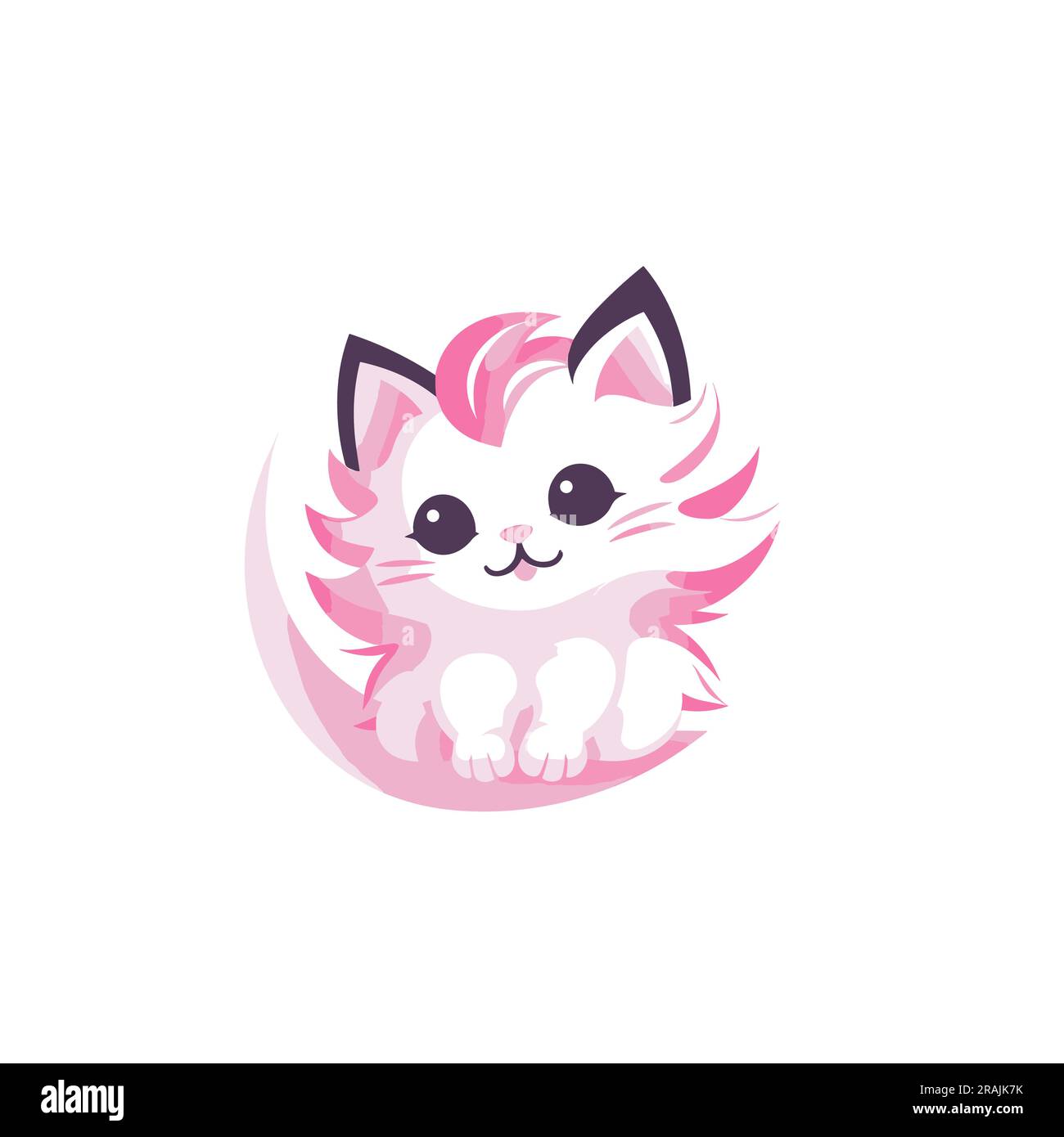 Cute cat symbol icon Royalty Free Vector Image