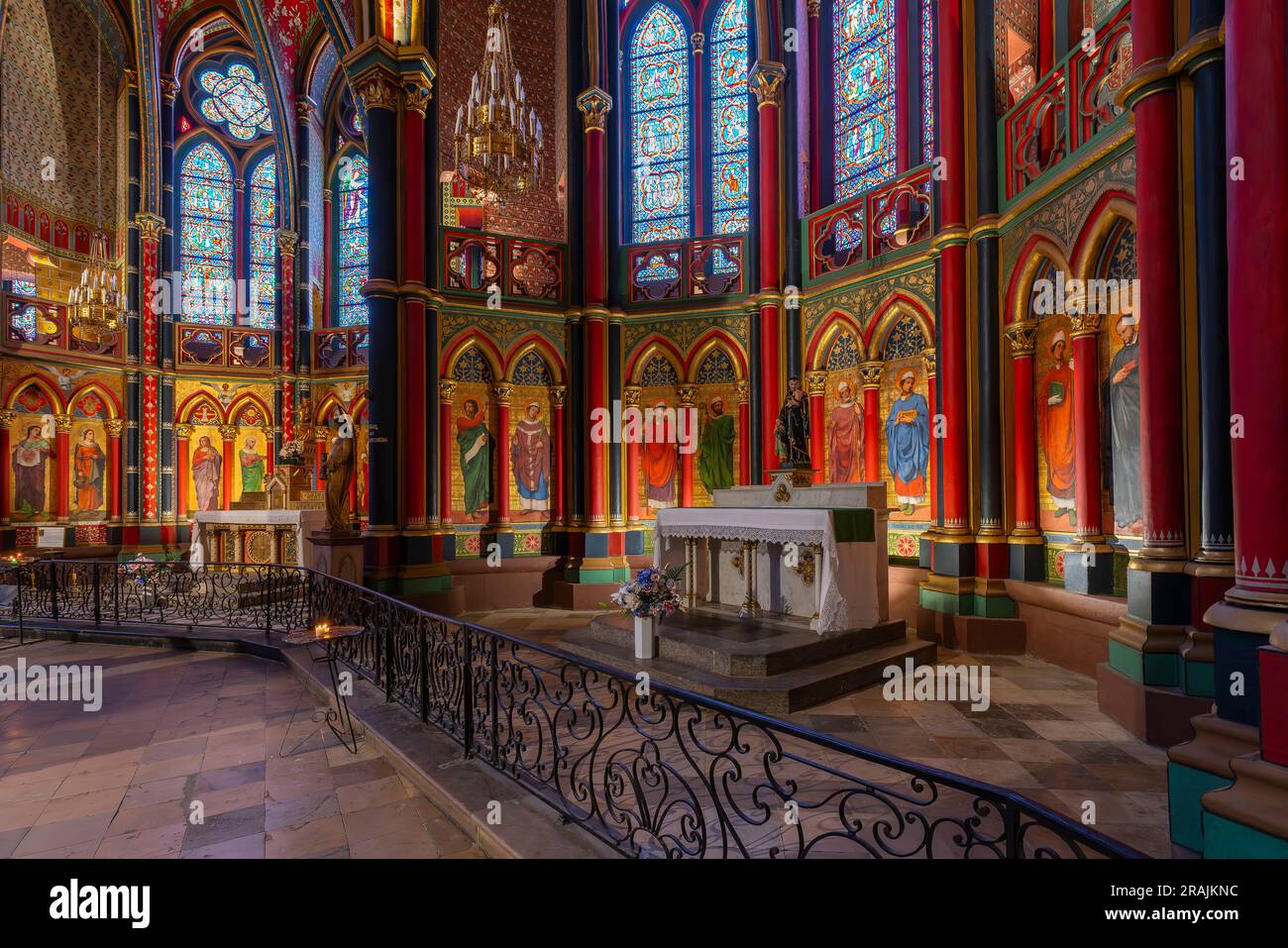 Chapel of Saint Jacques, Gothic Cathedral of Our Lady of Bayonne. France. Stock Photo