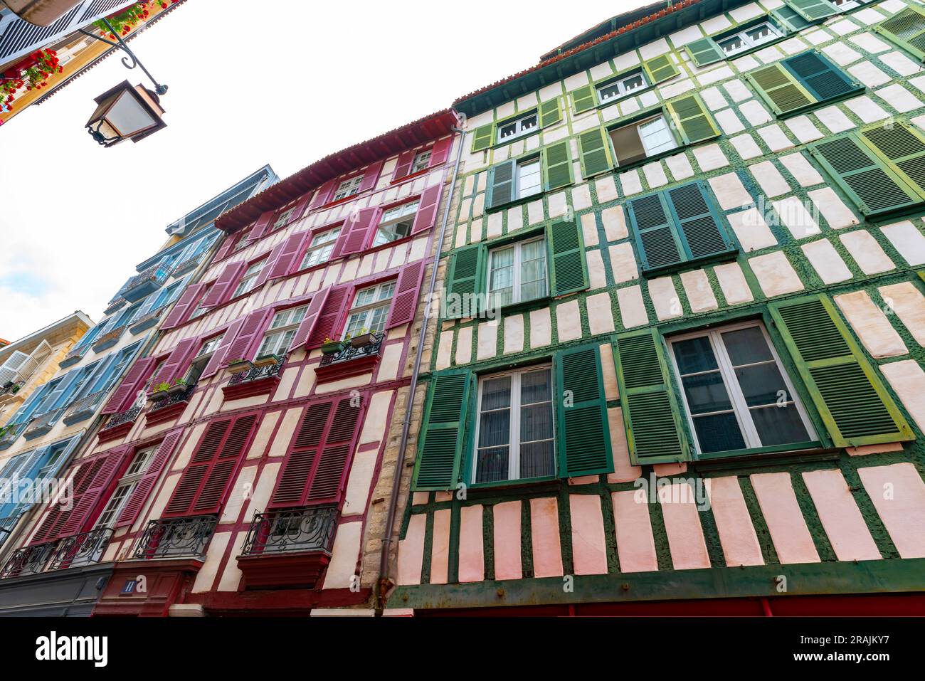 Premium Photo  Facade with doors and windows typical of the south of  france in the basque country bayonne