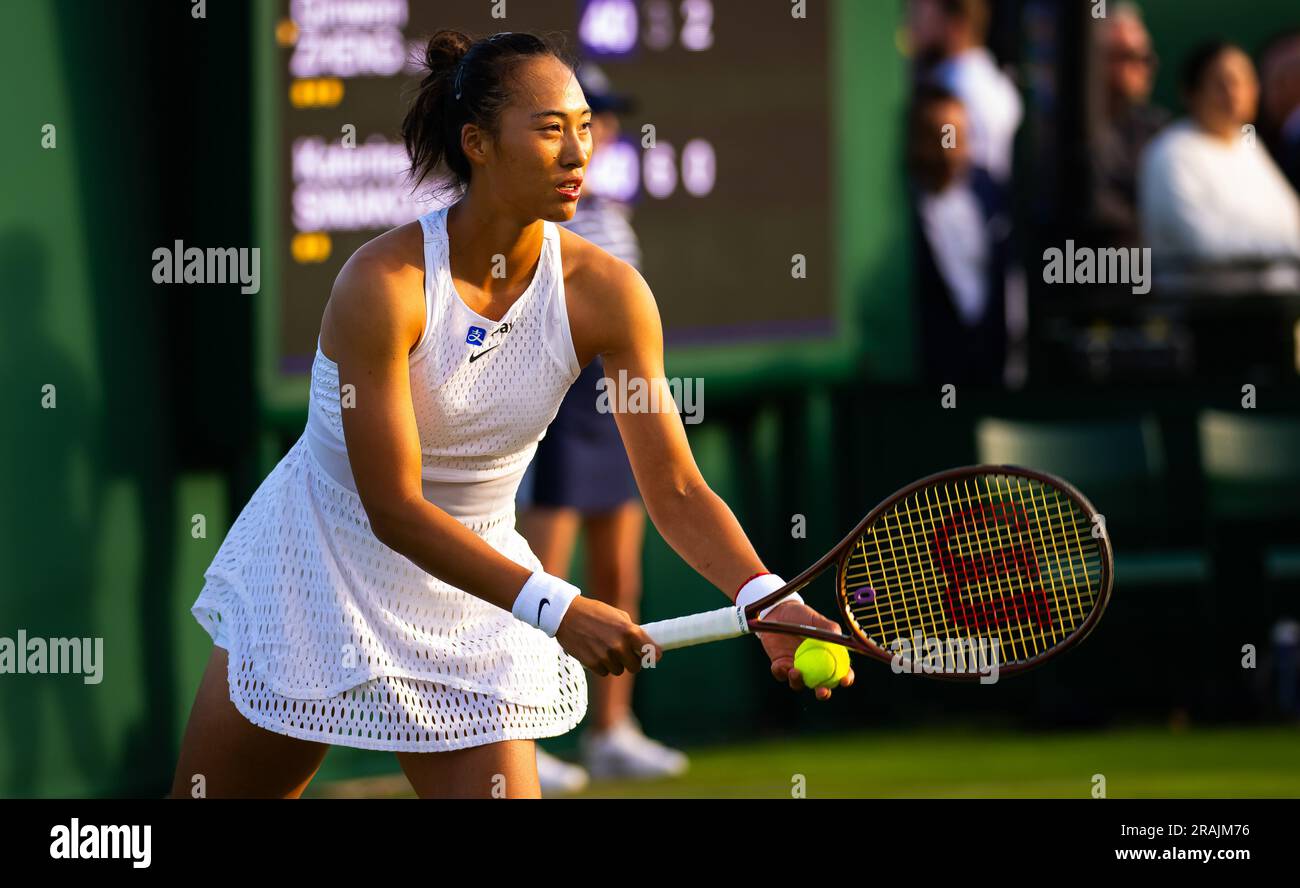 Qinwen Zheng Of China During The 2023 Wimbledon Championships On July 3 qinwen-zheng-of-china-during-the-2023-wimbledon-championships-on-july-3