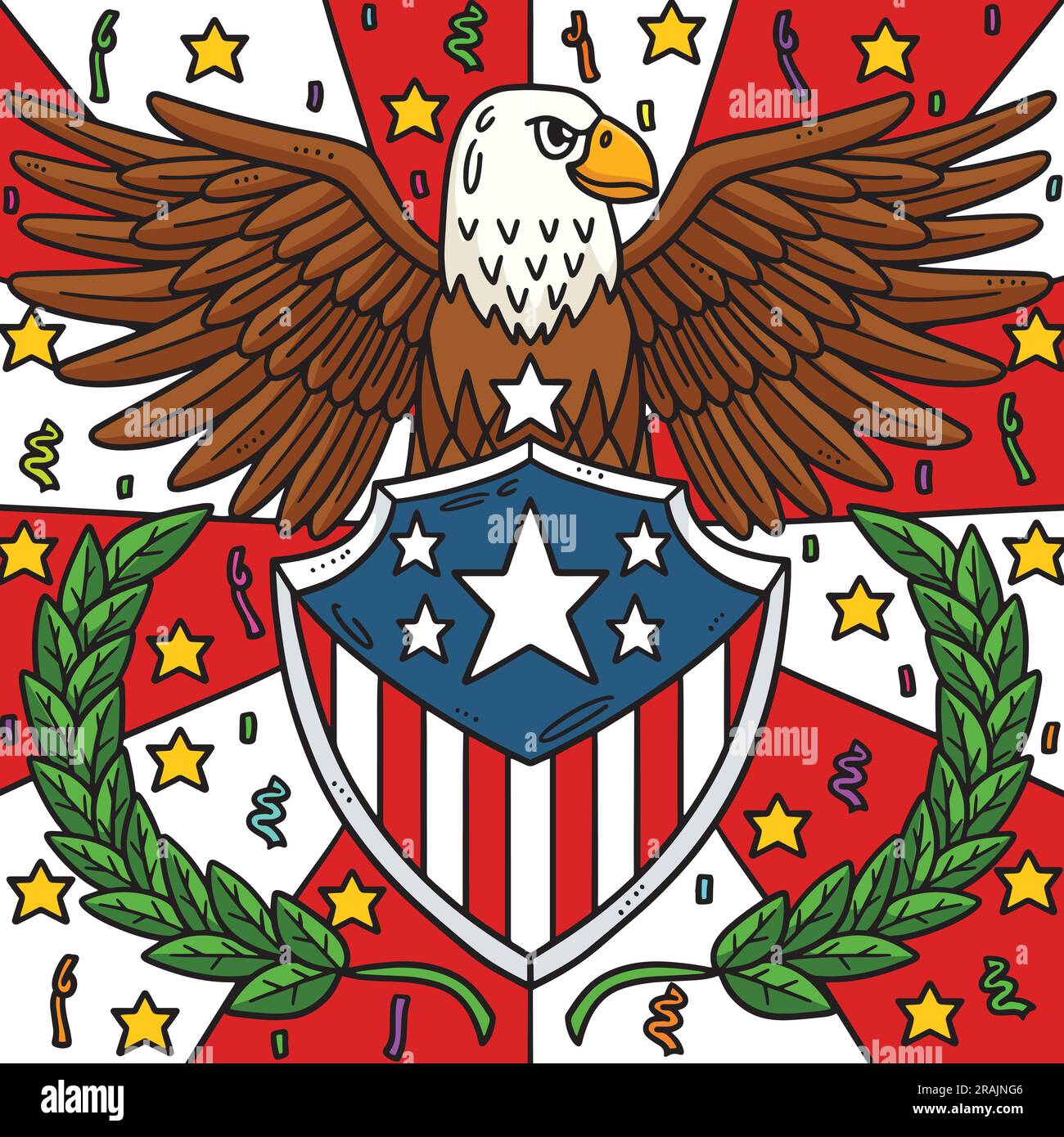 Eagle with Confederate Flag Necklace