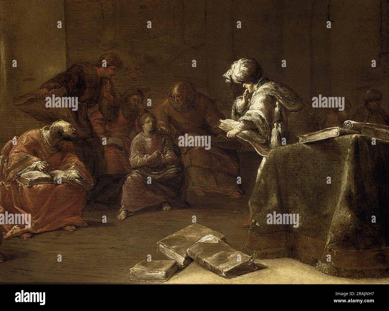 Christ among the Doctors by Leonaert Bramer Stock Photo