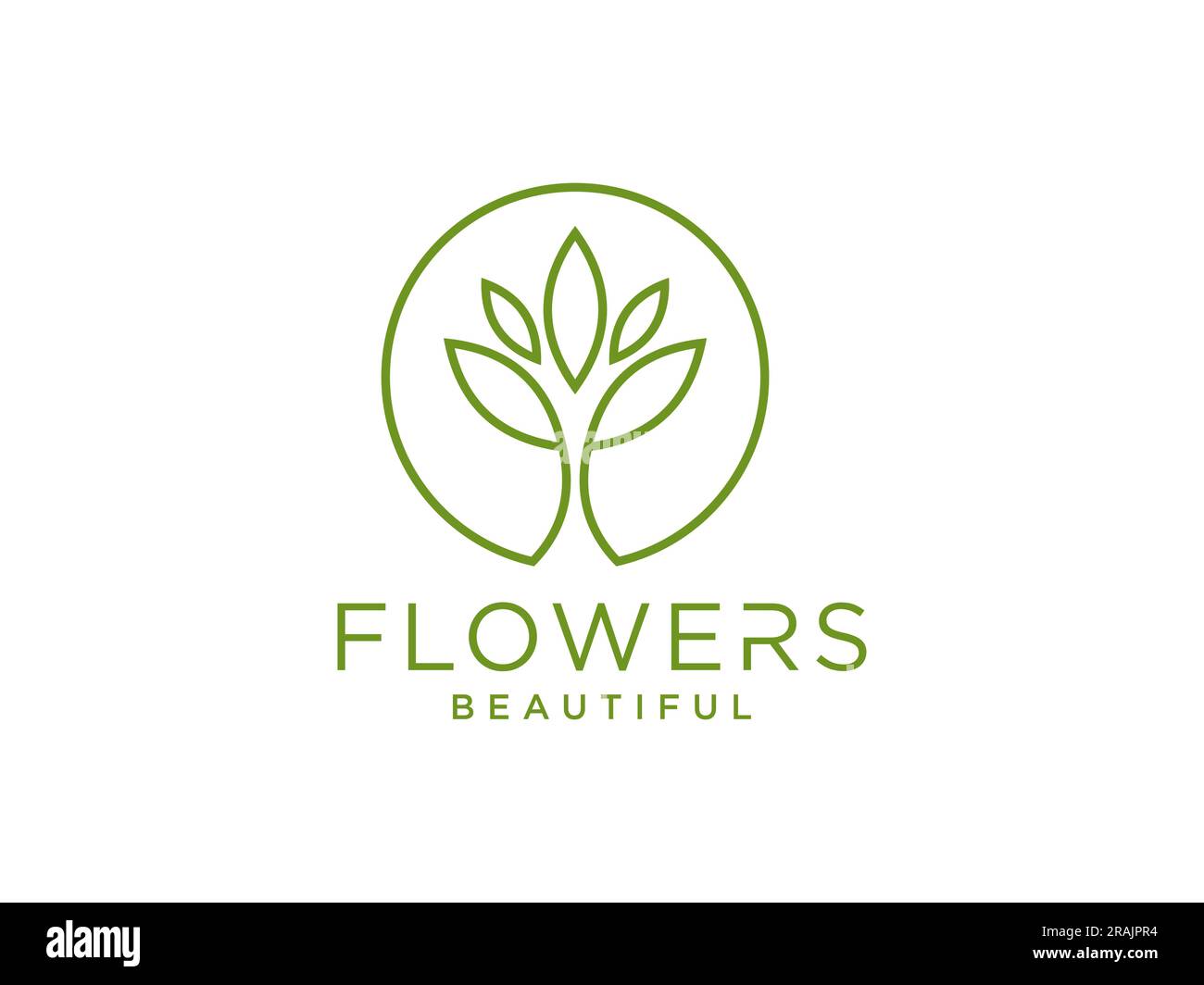 Abstract elegant tree leaf flower logo icon vector design. Universal ...