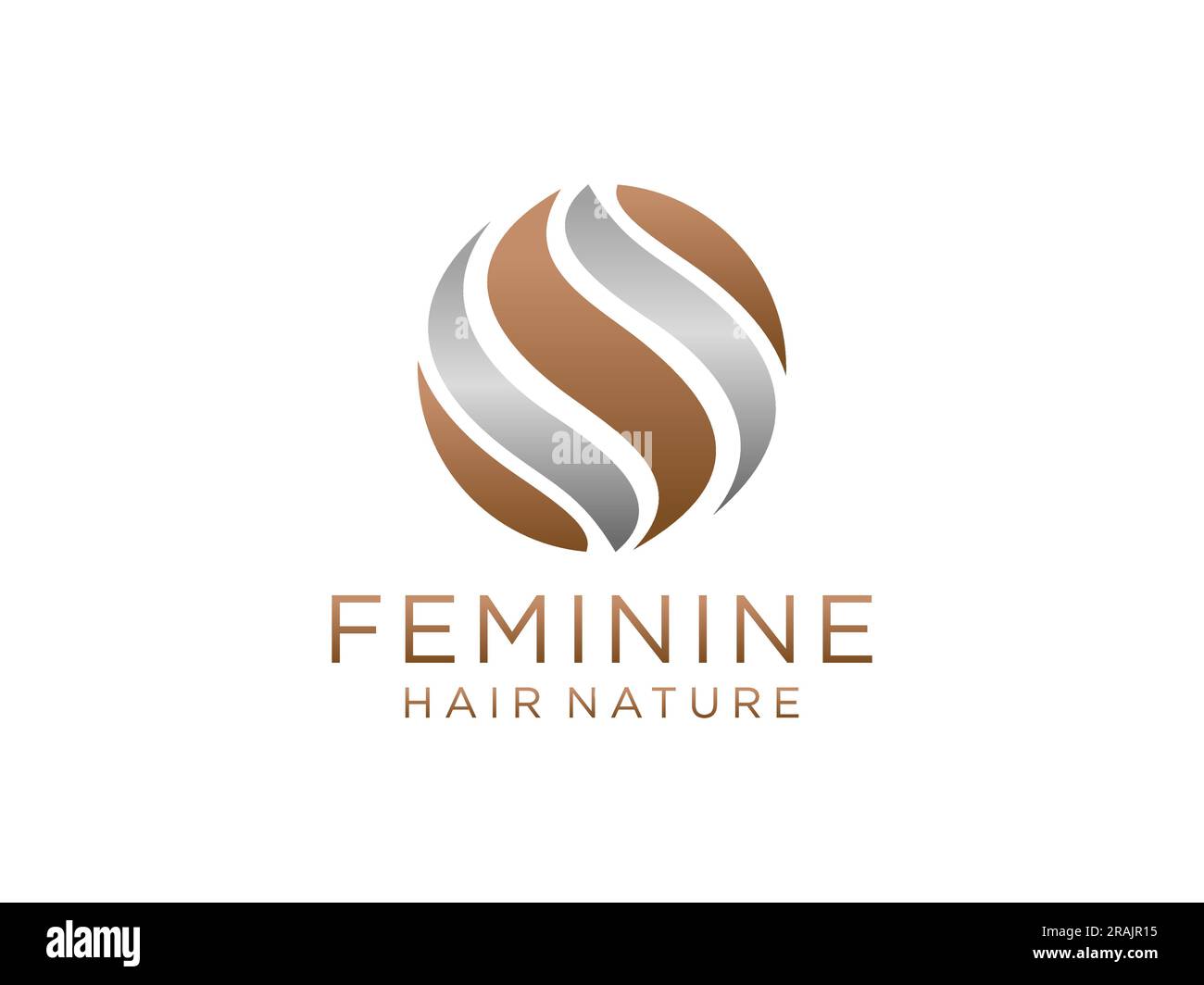 Abstract Hair Wave Logo Letter S isolated on White Background. Flat Vector Logo Design Template Element. Stock Vector