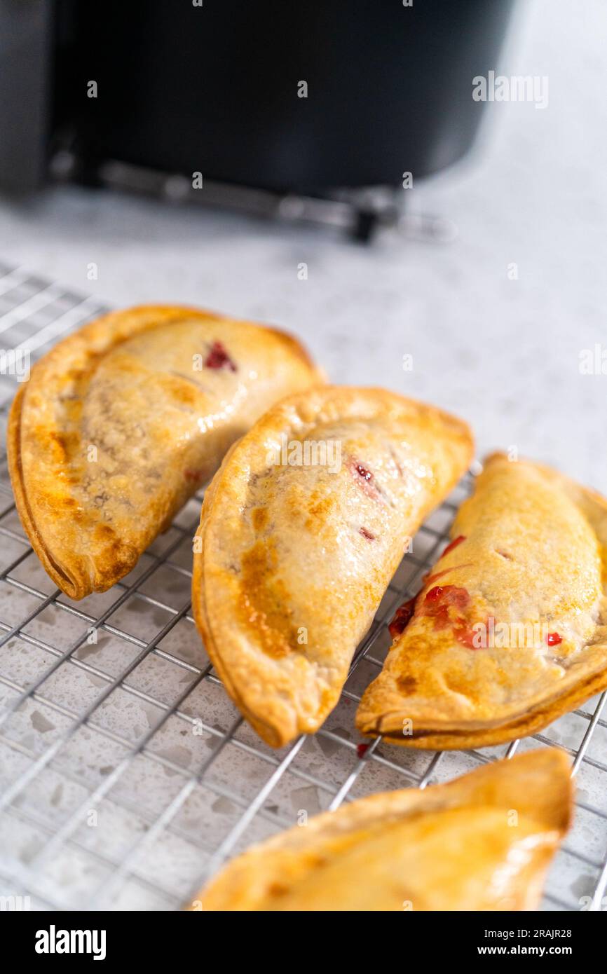 Sweet Cherry Empanadas in Air Fryer Stock Photo Alamy