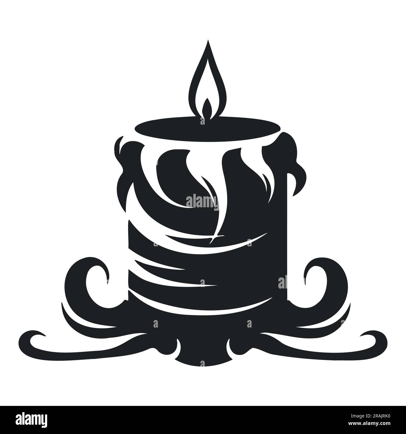 Candle vector illustration. Cartoon candle. Candle hand draw isolated