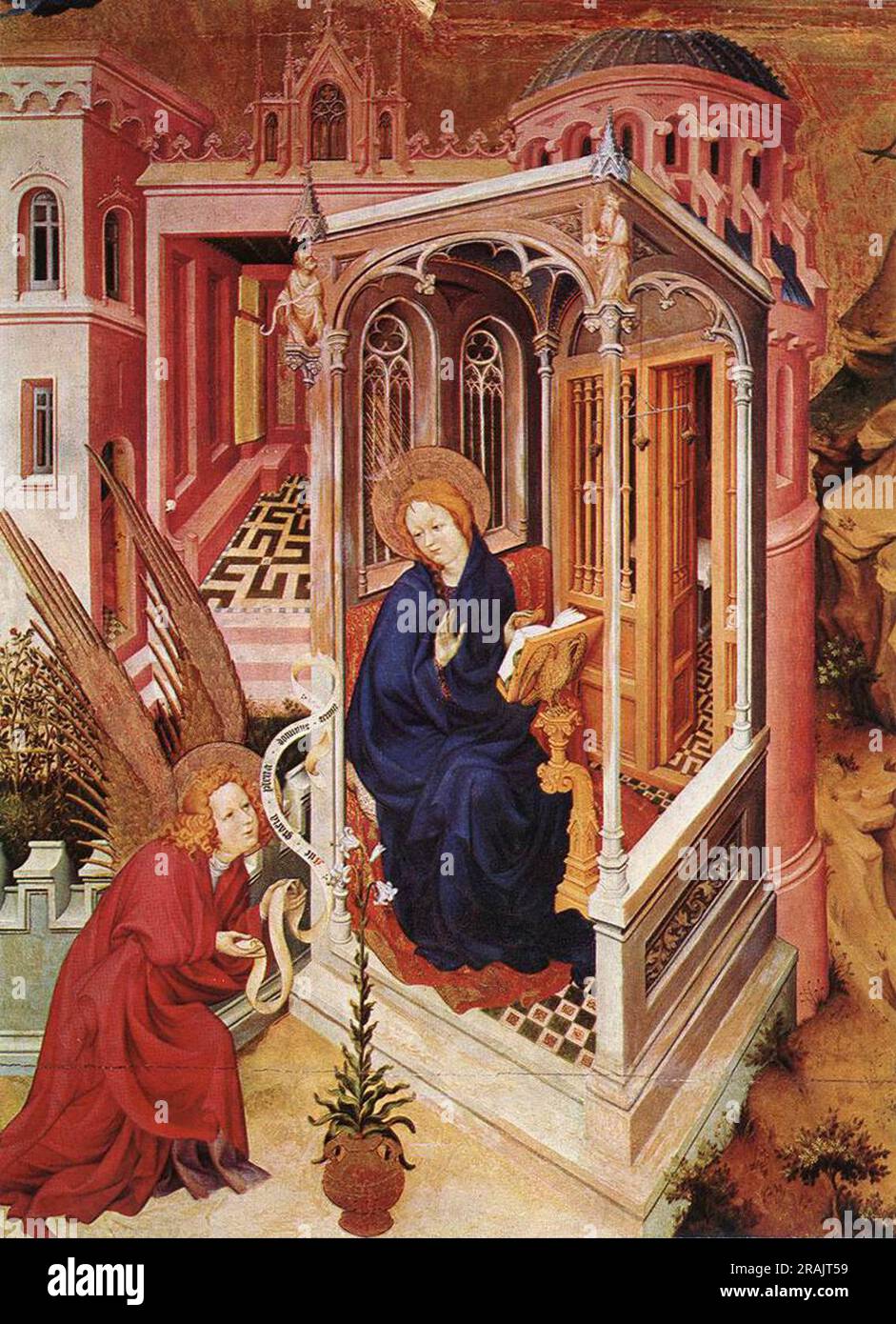 The Annunciation (from Altar of Philip the Bold) 1399 by Melchior Broederlam Stock Photo