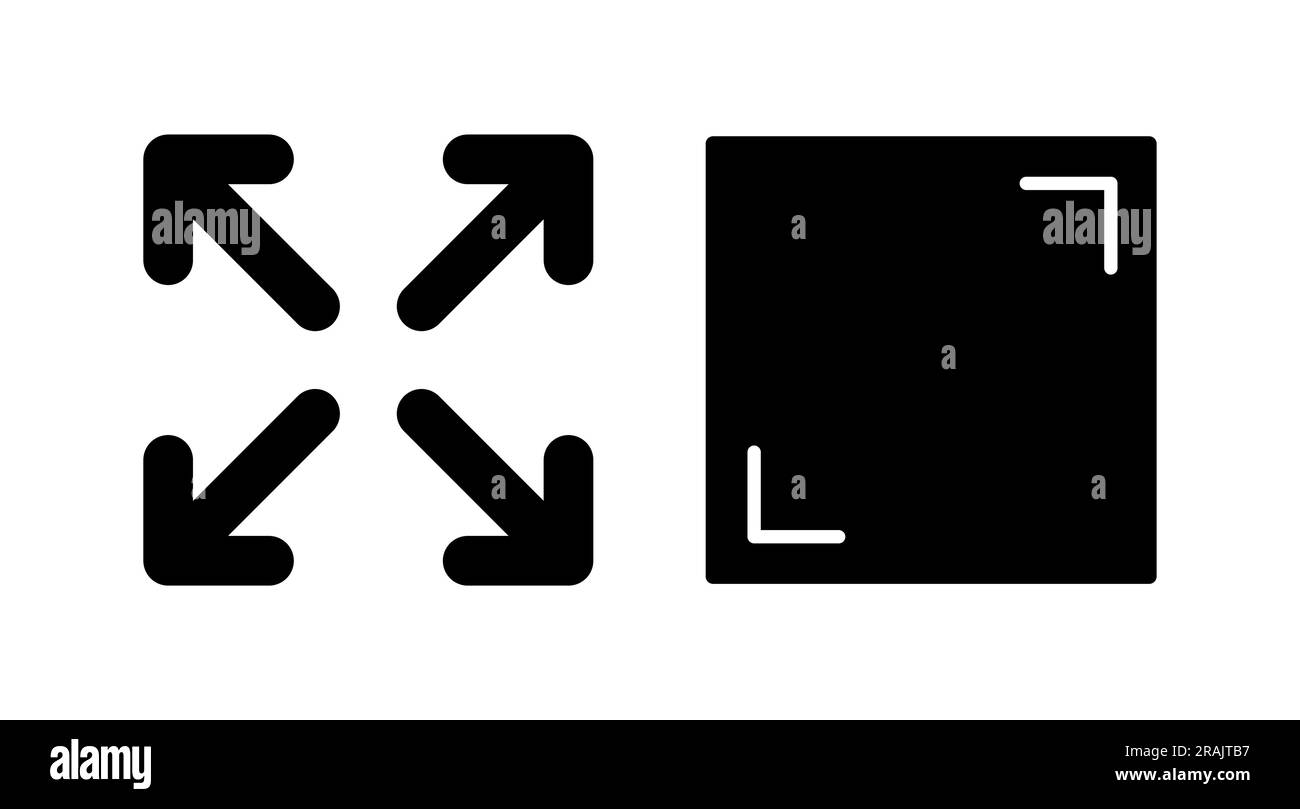 Fullscreen icon vector. expand fullscreen icon Stock Vector Image & Art ...