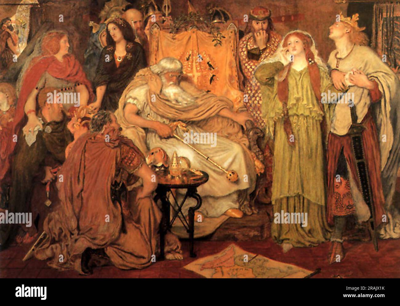 Classic painting depicting Cordelia's Portion by Ford Madox Brown, used as a metaphor for value distribution Ethereum portfolios